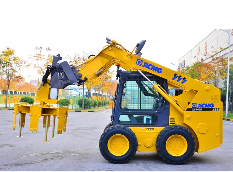 XCMG Manufacturer 1 ton mini skid steer loader XC760K China skidsteer loaders with attachments price